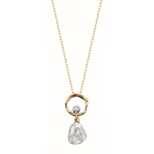 10K Yellow Gold Keshi Pearl Pendant 001-320-01075 Dunkirk