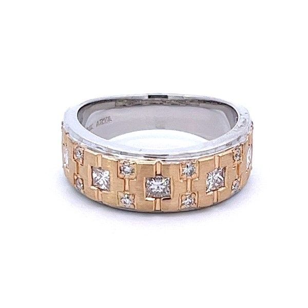 14k Yellow-White Gold Diamond Band Dickinson Jewelers Dunkirk, MD