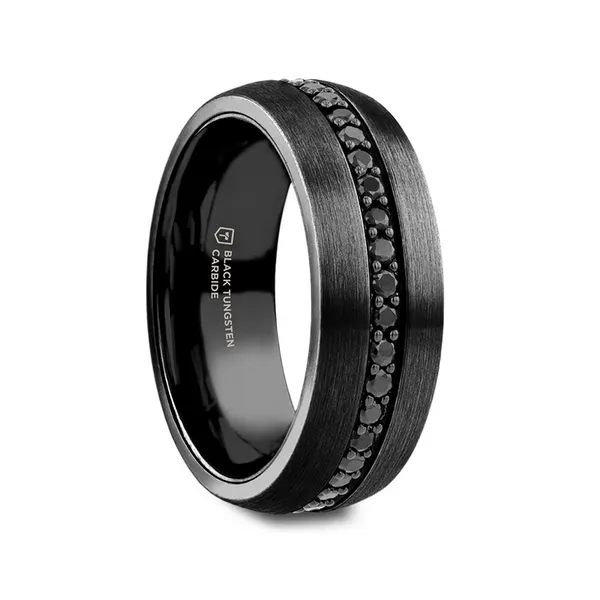 Black Tungsten Men's Wedding Band Dickinson Jewelers Dunkirk, MD