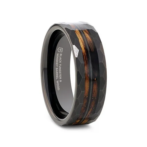 Whiskey Barrel Black Tungsten Wedding Band Dickinson Jewelers Dunkirk, MD