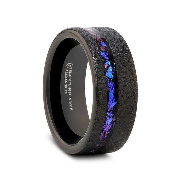 Sandblasted Black Tungsten Wedding Band Dickinson Jewelers Dunkirk, MD