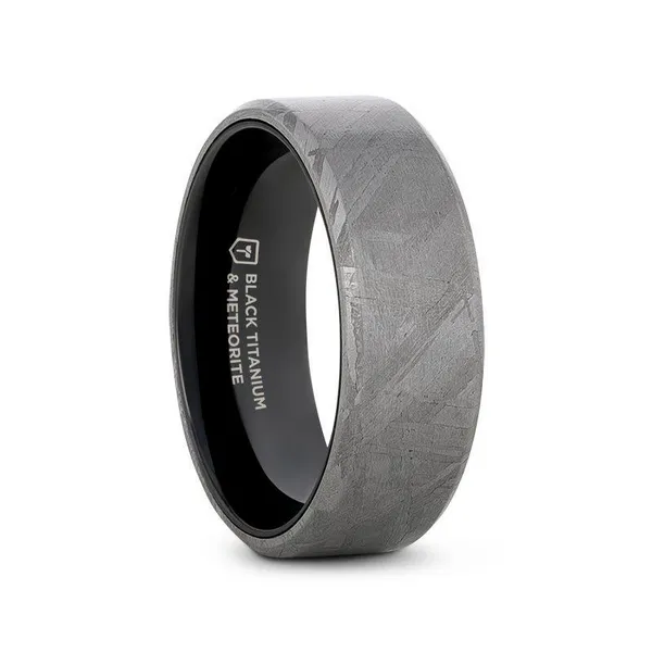 Flat Black Titanium Wedding Band Dickinson Jewelers Dunkirk, MD
