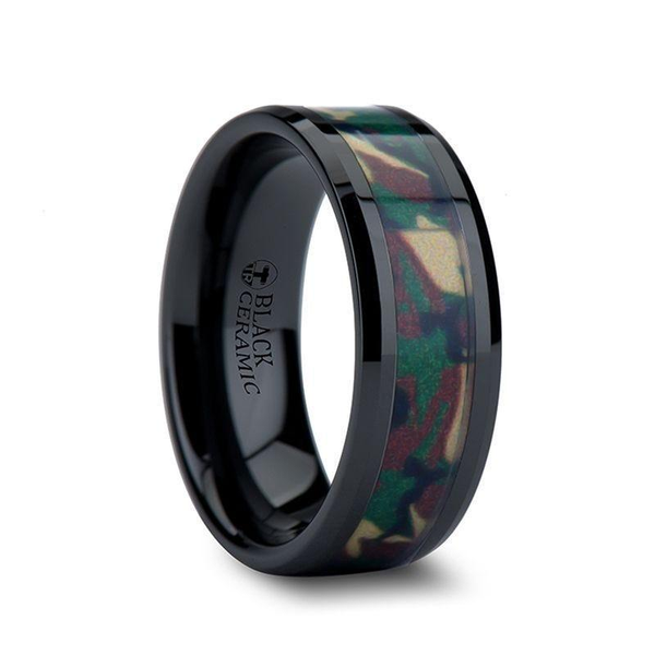Black Ceramic Military Style Ring Dickinson Jewelers Dunkirk, MD