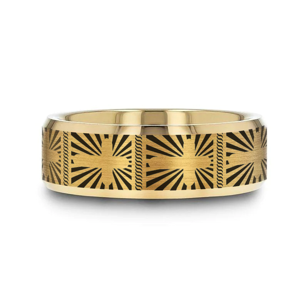 Gold Plated Tungsten Carbide Men's Wedding Band Dickinson Jewelers Dunkirk, MD