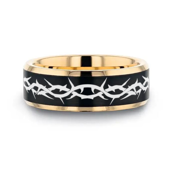 Gold Plated Tungsten Men's Wedding Band Dickinson Jewelers Dunkirk, MD