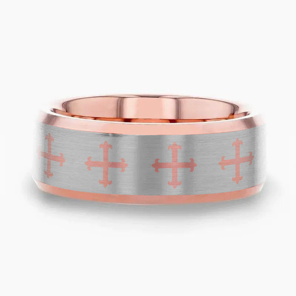 Rose Gold Plated Tungsten Carbide Men's Wedding Band Dickinson Jewelers Dunkirk, MD