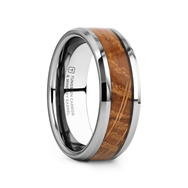 Whiskey Barrel Inlaid Tungsten Men's Wedding Band Dickinson Jewelers Dunkirk, MD