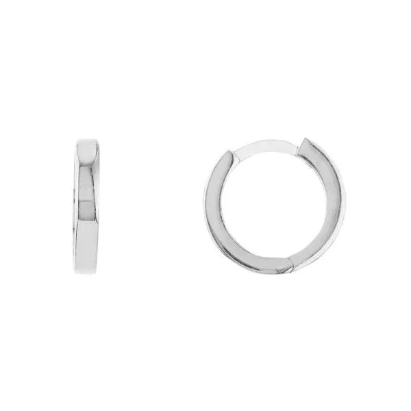 14k White Gold Hoop Earrings Dickinson Jewelers Dunkirk, MD