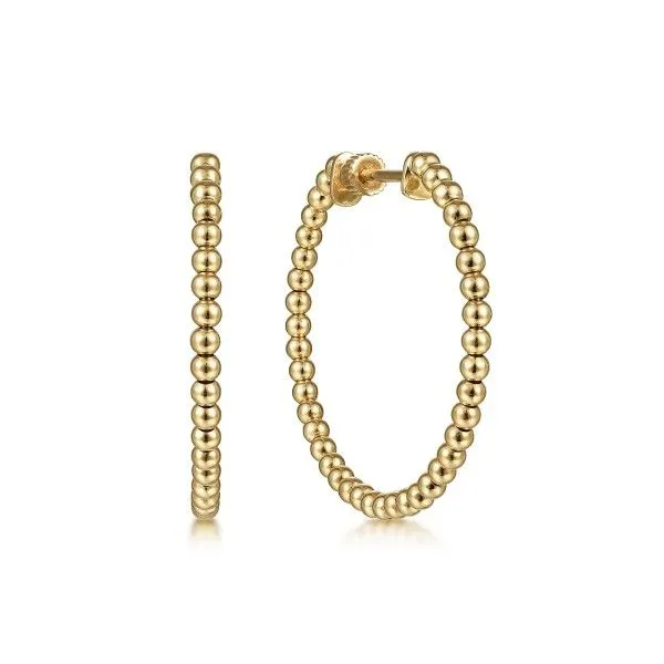 14K Yellow Gold Classic Hoop Earrings Dickinson Jewelers Dunkirk, MD