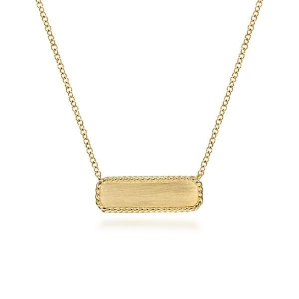 14k Yellow Gold Bar Necklace Dickinson Jewelers Dunkirk, MD