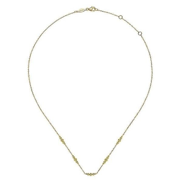 14k Yellow Gold Station Necklace Image 2 Dickinson Jewelers Dunkirk, MD
