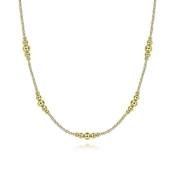 14k Yellow Gold Station Necklace Dickinson Jewelers Dunkirk, MD