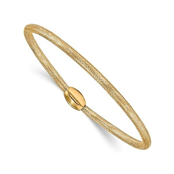 14k Polished Mesh Stretch Bangle Dickinson Jewelers Dunkirk, MD