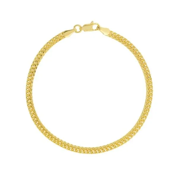 14Kt Yellow Gold Double Row Hollow Wheat Bracelet Dickinson Jewelers Dunkirk, MD
