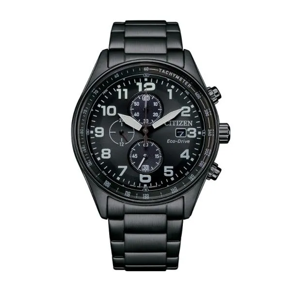 Men's Citizen Eco-Drive Black Dial Black Tone Band Watch Dickinson Jewelers Dunkirk, MD