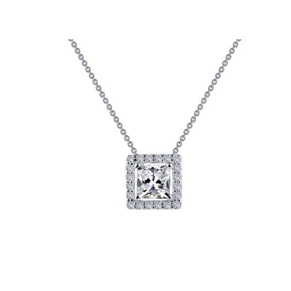 Lassaire Simulated Diamond Halo Necklace Dickinson Jewelers Dunkirk, MD