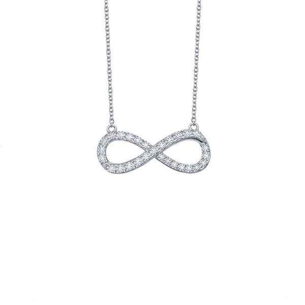 Lassaire Simulated Diamond Infinity Necklace Dickinson Jewelers Dunkirk, MD