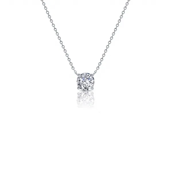 Lassaire Simulated Diamond Solitaire Necklace Dickinson Jewelers Dunkirk, MD