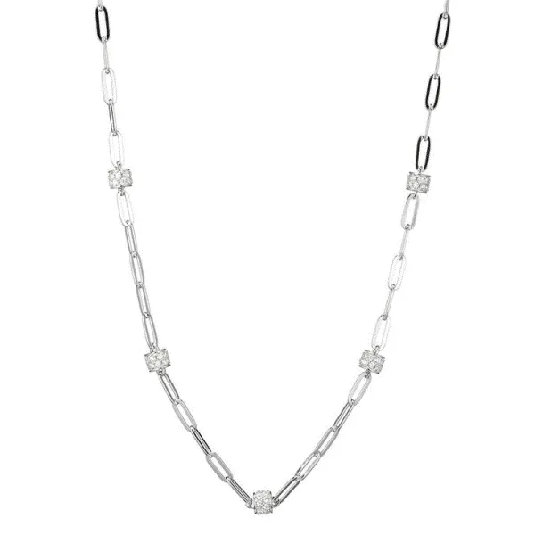 Cubic Zirconia Paperclip Necklace Dickinson Jewelers Dunkirk, MD