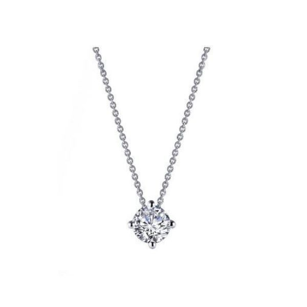 Lassaire Simulated Diamond Solitaire Necklace Dickinson Jewelers Dunkirk, MD