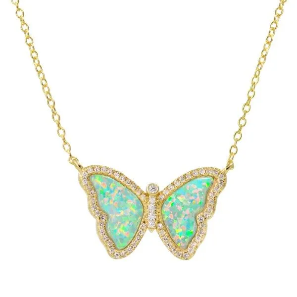 Light Green Butterfly Necklace Dickinson Jewelers Dunkirk, MD