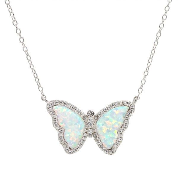 White Butterfly Necklace Dickinson Jewelers Dunkirk, MD