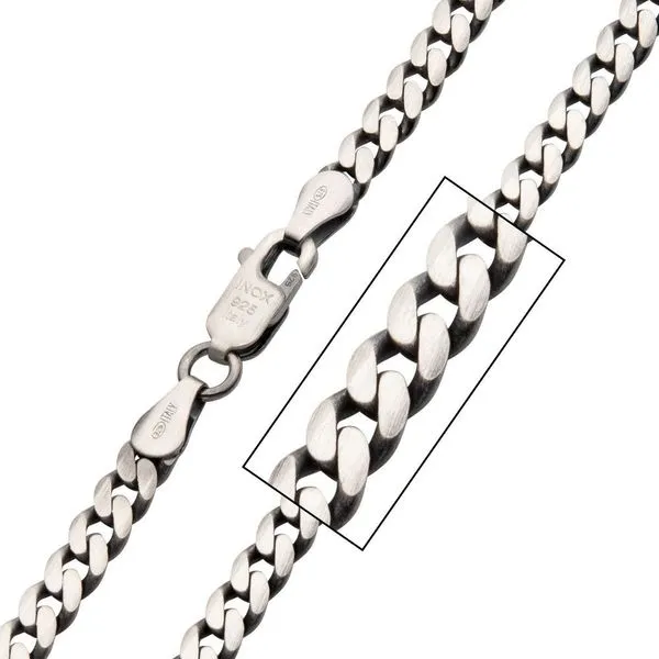 Sterling Silver Black Rhodium Plated Curb Chain Necklace Dickinson Jewelers Dunkirk, MD