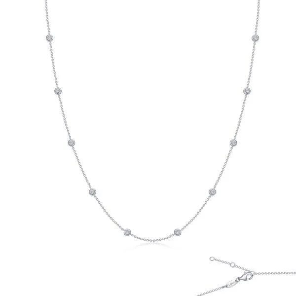 Lassaire Simulated Diamond Station Necklace Dickinson Jewelers Dunkirk, MD