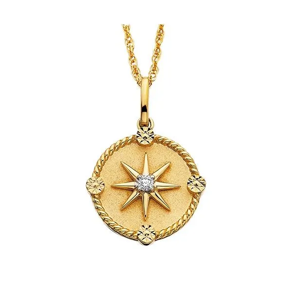 Yellow Gold Plated Celestial Pendant Dickinson Jewelers Dunkirk, MD
