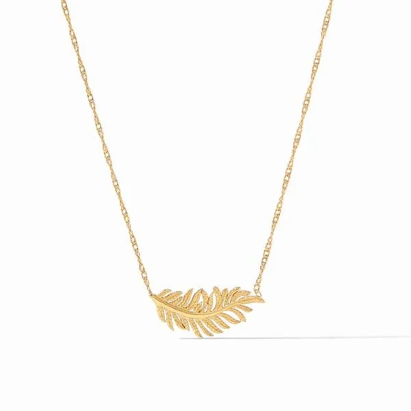 24ky Gold Plated "Fern" Delicate 16.5-17.5" Necklace Dickinson Jewelers Dunkirk, MD