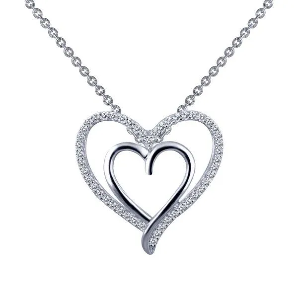 Lassaire Simulated Diamond Heart Necklace Dickinson Jewelers Dunkirk, MD