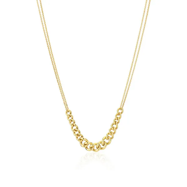 18k Gold Plated "Oria" Link Necklace Dickinson Jewelers Dunkirk, MD