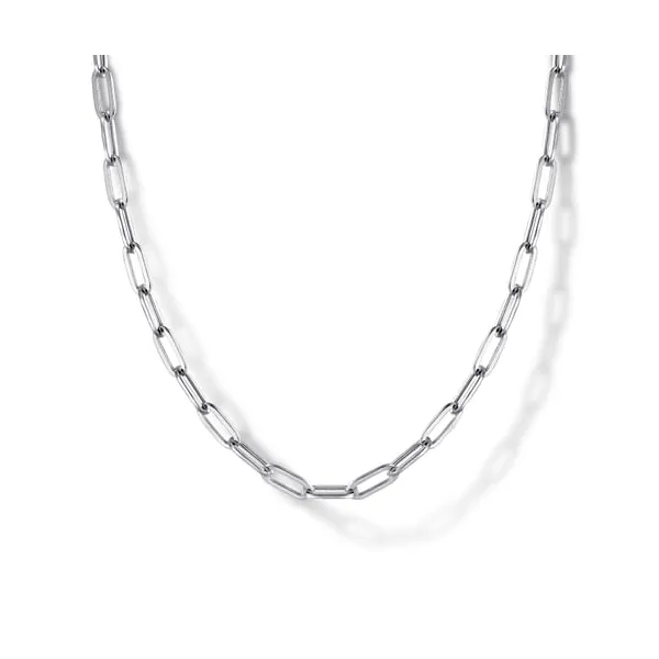 Sterling Silver Solid Paperclip Chain Dickinson Jewelers Dunkirk, MD