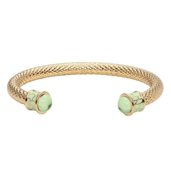 Gold Salamander Meadow Green Hinged Bracelet Dickinson Jewelers Dunkirk, MD