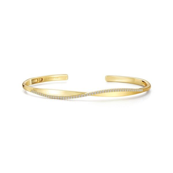 Lassaire Simulated Diamond Twist Bangle Bracelet Dickinson Jewelers Dunkirk, MD