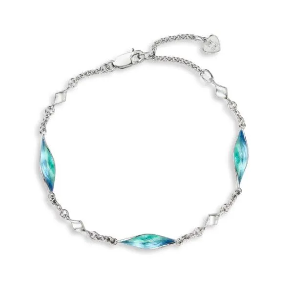 Sterling Silver and Enamel Double Sided Twist Bracelet Dickinson Jewelers Dunkirk, MD