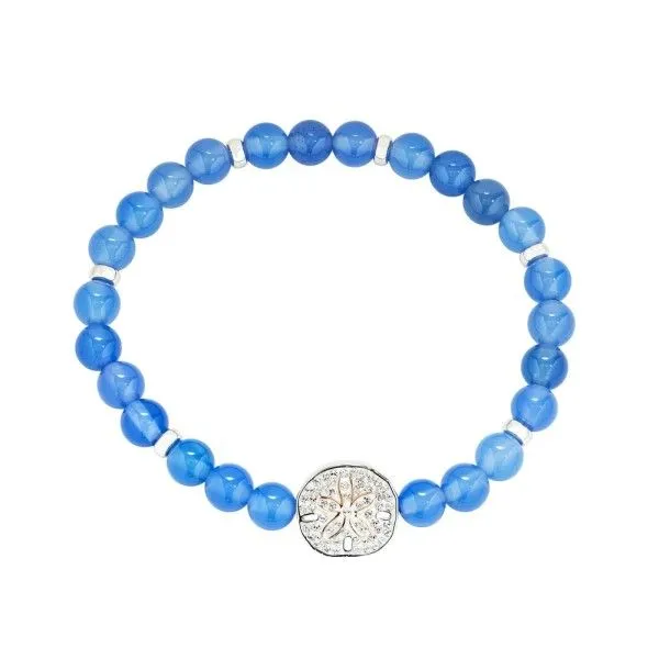 Sterling Silver Sand Dollar Stretchy Bracelet Dickinson Jewelers Dunkirk, MD