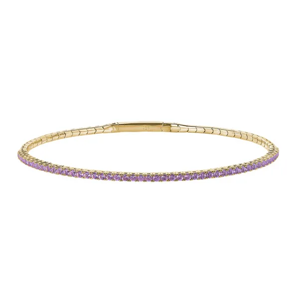 Gold Plated Simulated Light Amethyst Birthstone Bracelet Dickinson Jewelers Dunkirk, MD