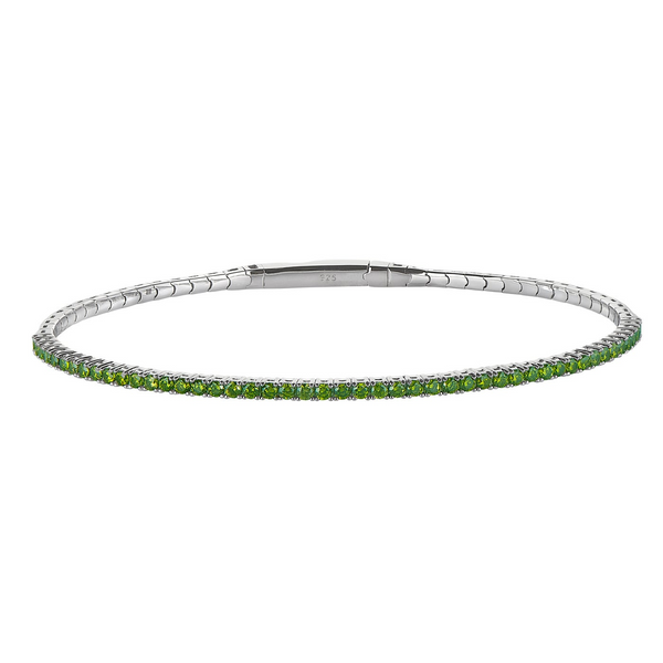 Sterling Silver Peridot Birthstone Tennis Bracelet Dickinson Jewelers Dunkirk, MD