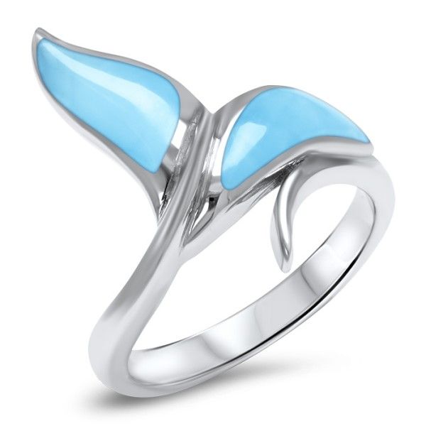 Whale Tail Larimar Ring 002-620-03068 Dickinson Jewelers