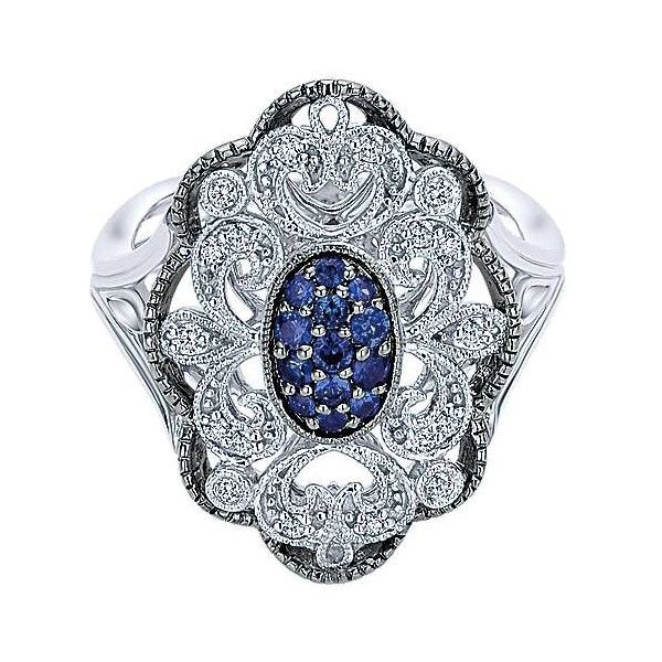 Sterling Silver Blue And White Sapphire Ring Dickinson Jewelers Dunkirk, MD