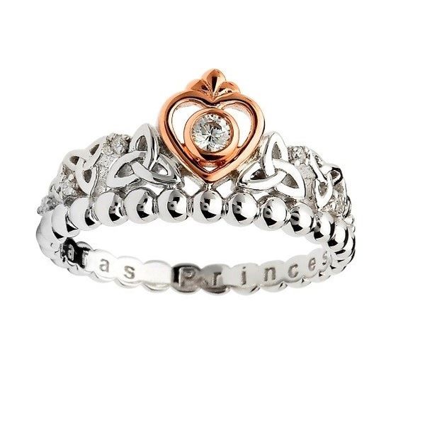 Sterling Silver Tiara Heart Trinity Ring - Sz 5 Dickinson Jewelers Dunkirk, MD