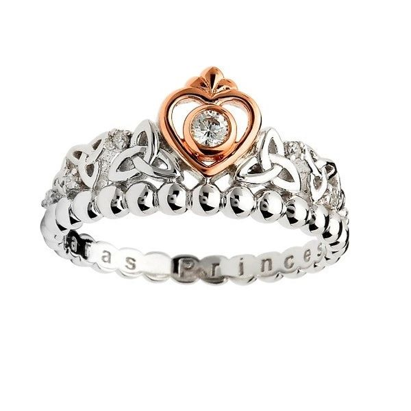 Sterling Silver Tiara Heart Trinity Ring - Sz 7 Dickinson Jewelers Dunkirk, MD