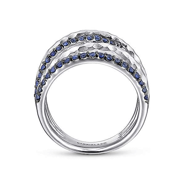 Sterling Silver Sapphire Layered Ring Image 2 Dickinson Jewelers Dunkirk, MD