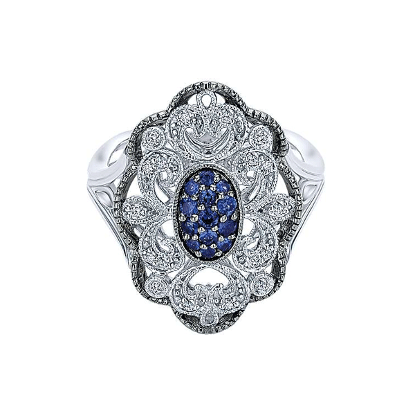 Sterling Silver Blue And White Sapphire Ring Dickinson Jewelers Dunkirk, MD