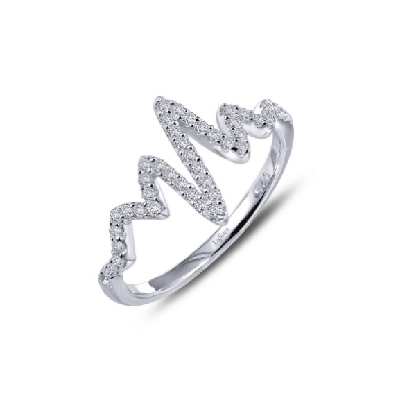 Lassaire Simulated Diamond Heartbeat Ring - Sz 5 Dickinson Jewelers Dunkirk, MD