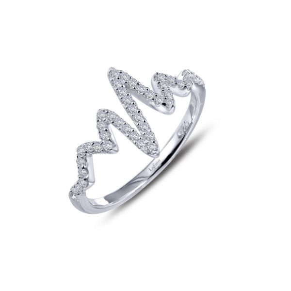 Lassaire Simulated Diamond Heartbeat Ring - Sz 7 Dickinson Jewelers Dunkirk, MD