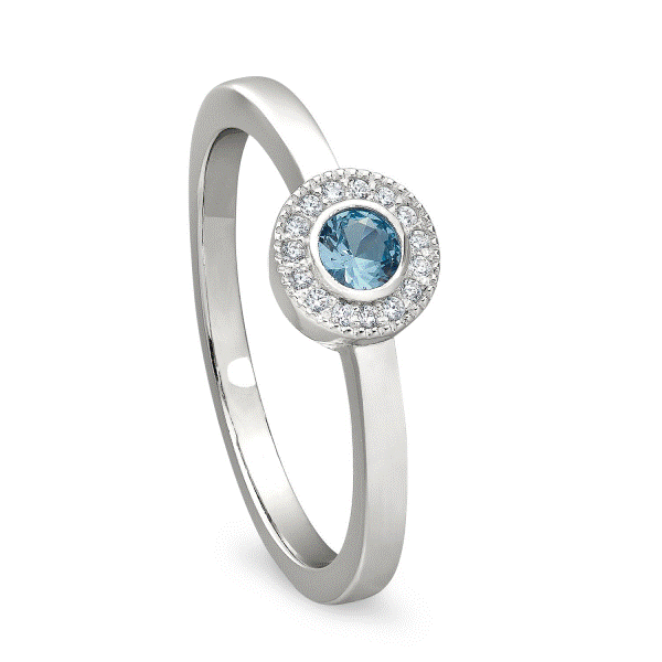 Simulated Blue Topaz Birthstone Stacking Ring - Sz 7 Dickinson Jewelers Dunkirk, MD