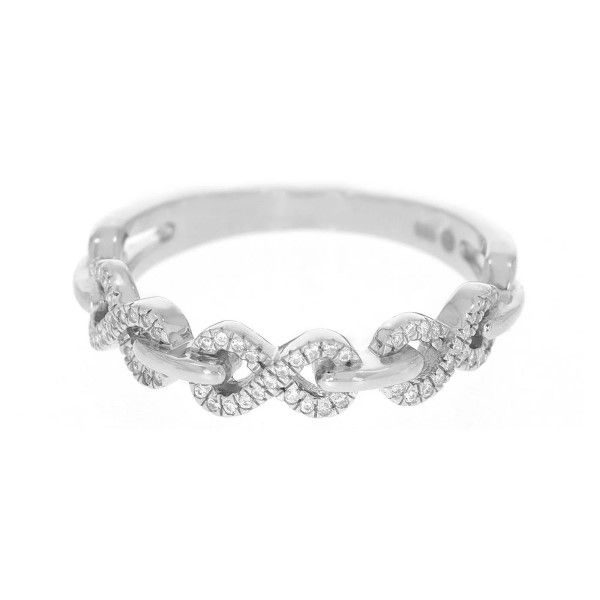 Sterling Silver "Linked Infinitely" Diamond Ring Dickinson Jewelers Dunkirk, MD
