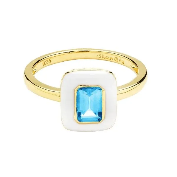 Sterling Silver and Vermeil Blue Topaz Ring Dickinson Jewelers Dunkirk, MD